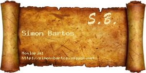 Simon Bartos névjegykártya