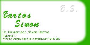 bartos simon business card